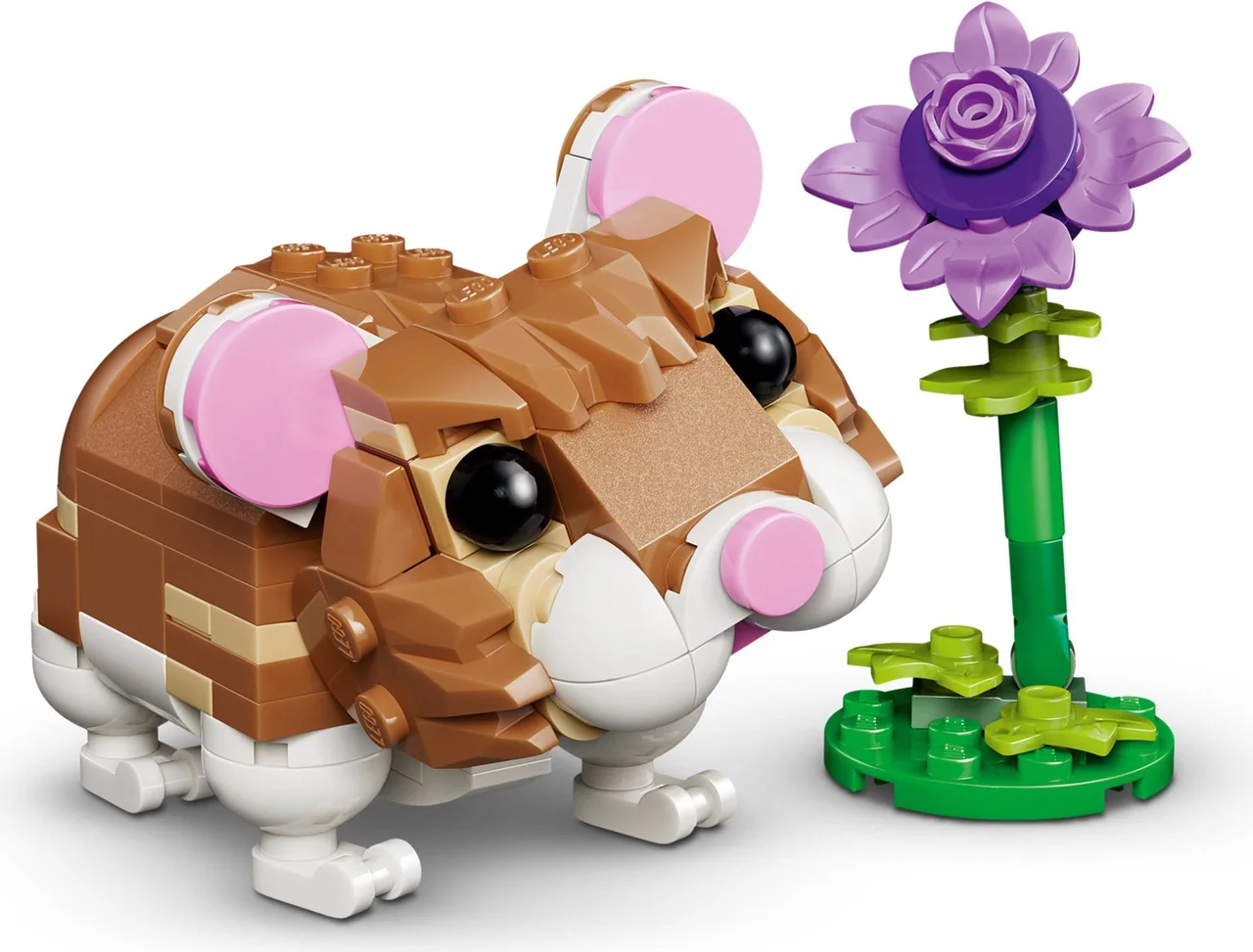 Schattige hamster met bloem LEGO-set afbeelding 2