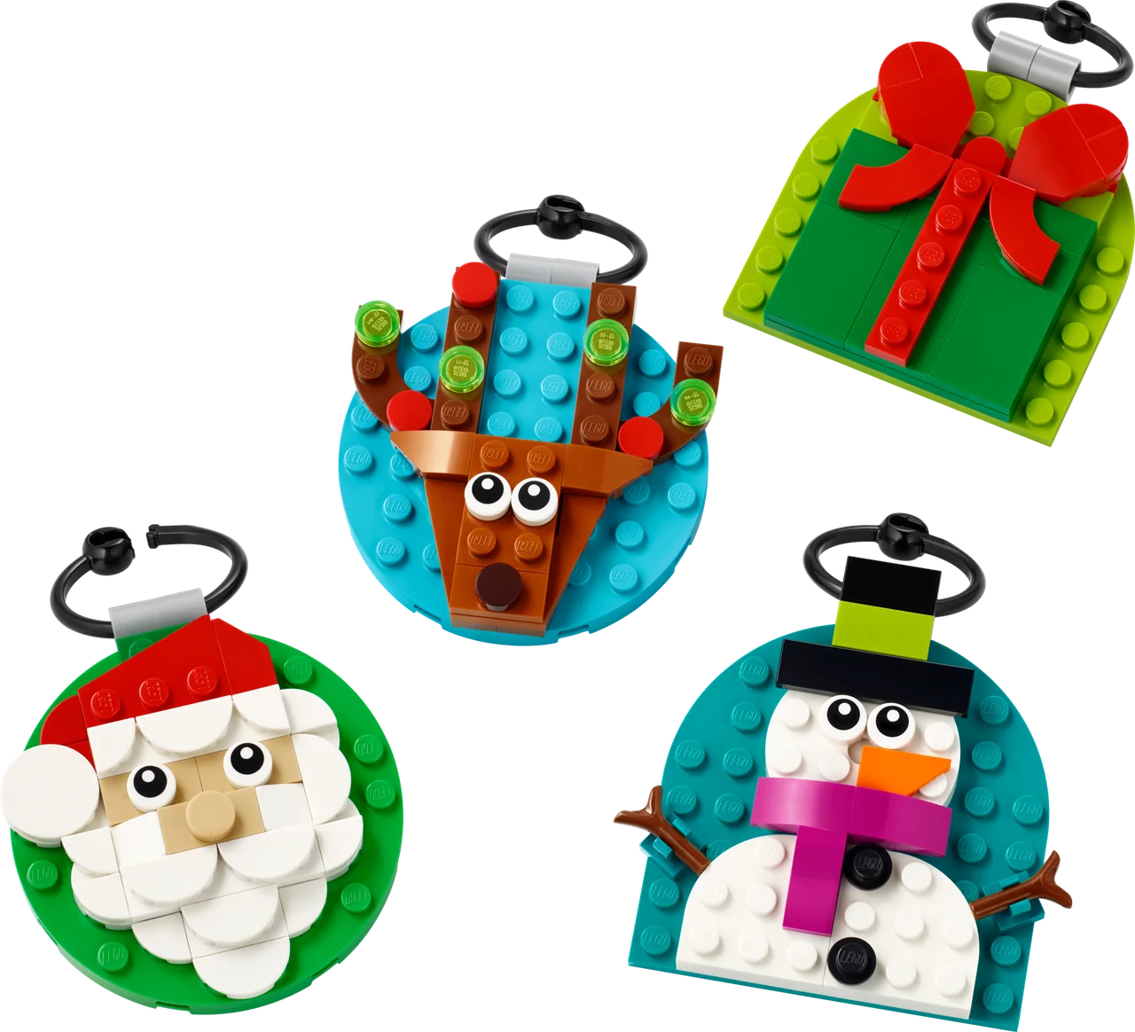 Schattige kerstversieringen LEGO-set