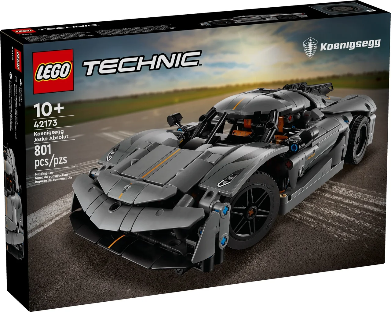 Koenigsegg Jesko Absolut grijze hypercar LEGO-set afbeelding 2