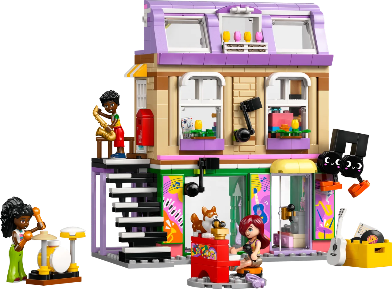 Muziekwinkel en appartement LEGO-set