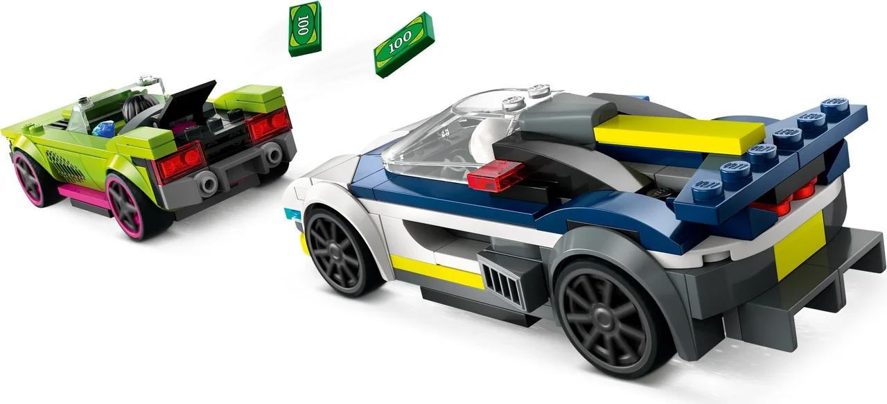Politiewagen en snelle autoachtervolging LEGO-set afbeelding 2