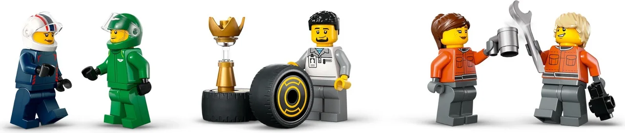 F1 truck met RB20 en AMR24 F1 auto's LEGO-set afbeelding 2