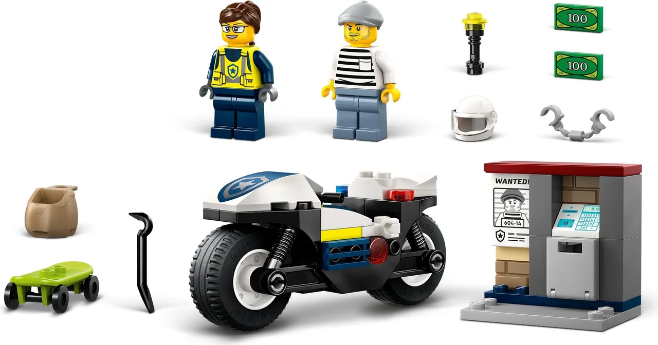 Achtervolging op politiemotor LEGO-set afbeelding 2