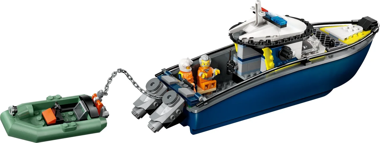 Achtervolging met politieboot LEGO-set afbeelding 2