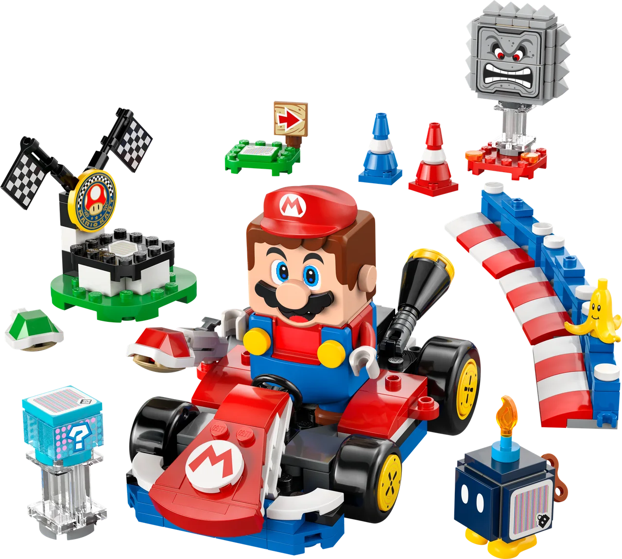 Mario Kart - Interactieve LEGO Mario en standaardkart LEGO-set
