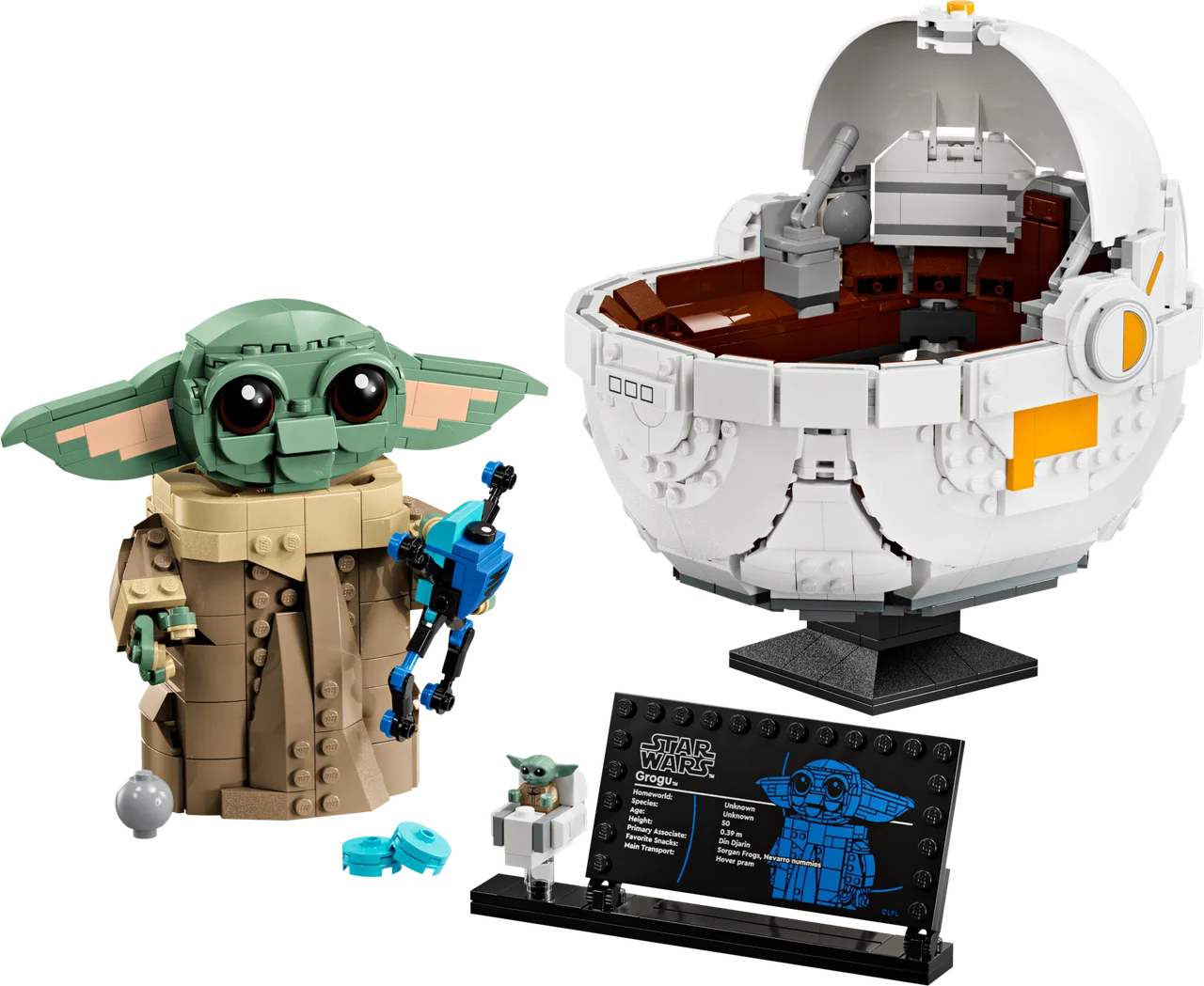 Grogu met zweefkinderwagen LEGO-set