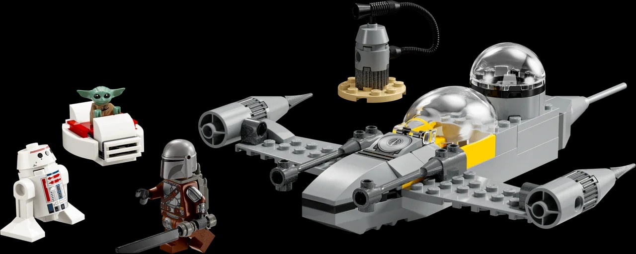 Mando en Grogu's N-1 Starfighter LEGO-set