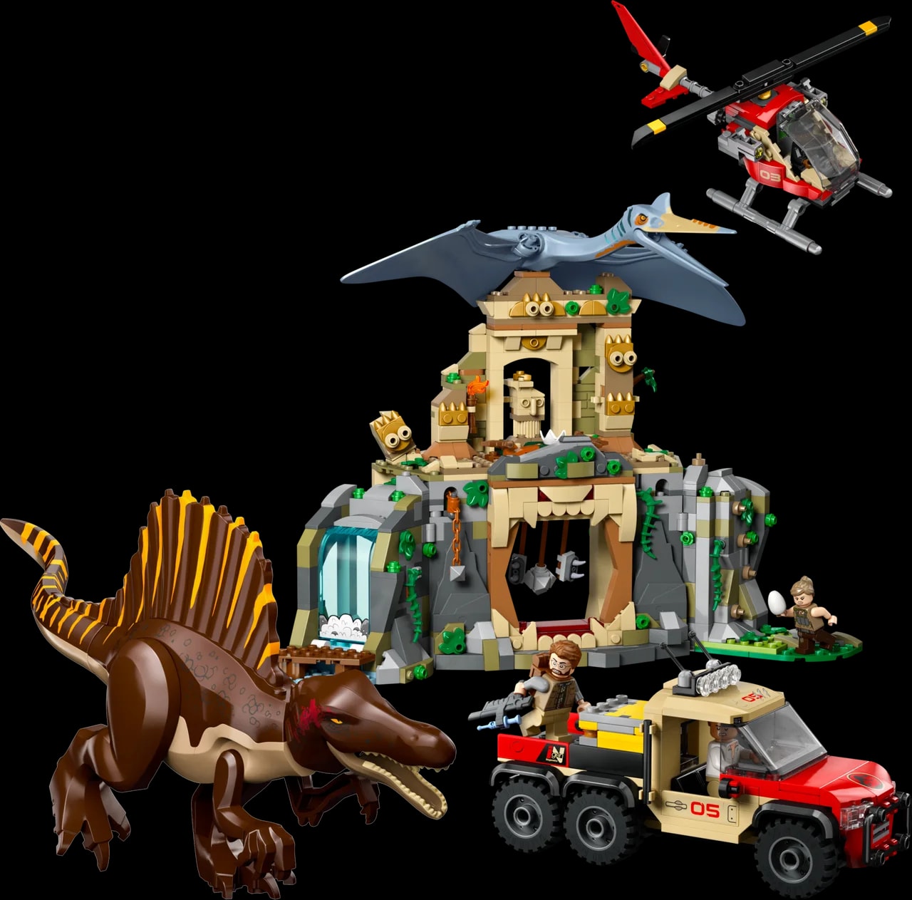 Spinosaurus en Quetzalcoatlus luchtmissie LEGO-set