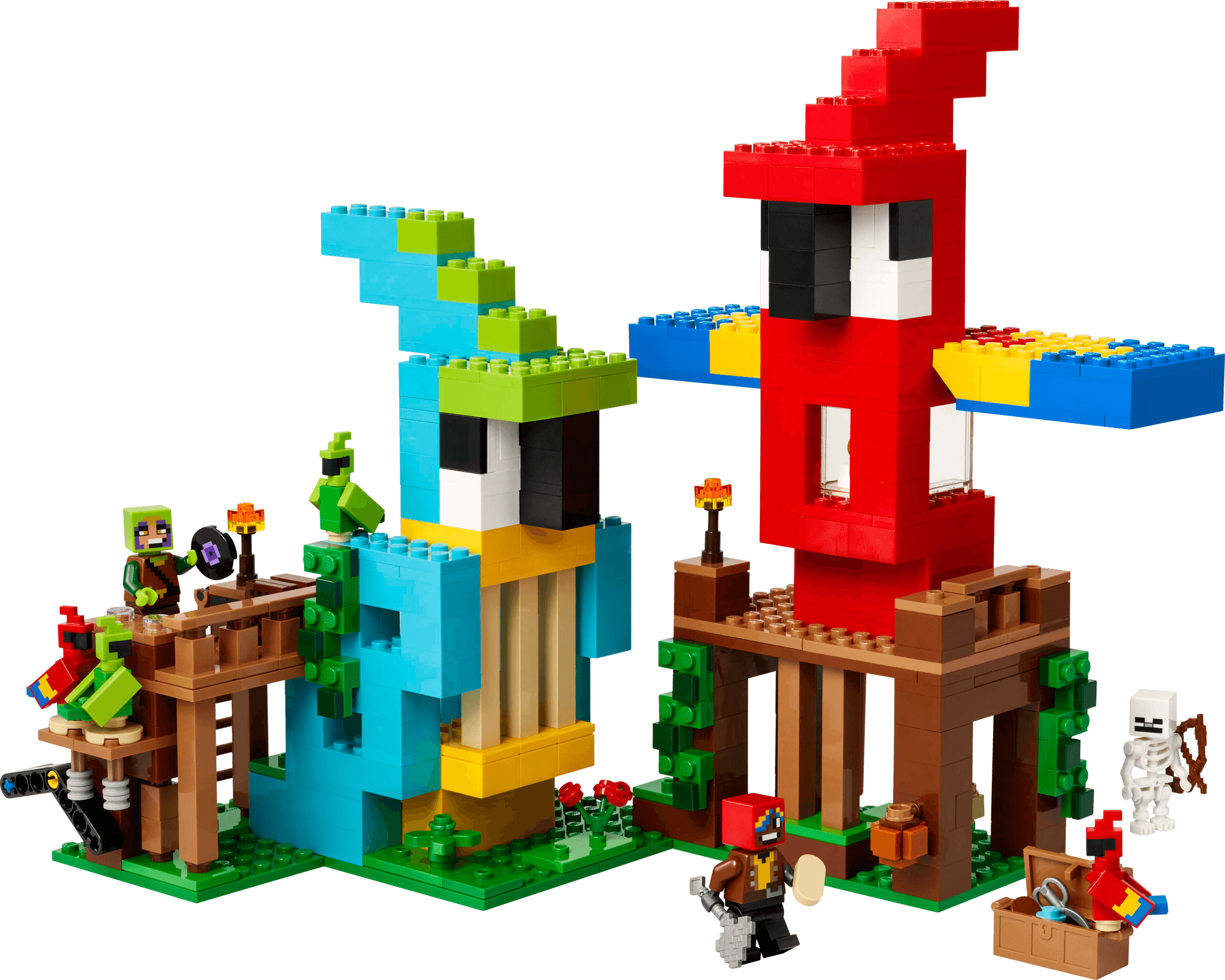 De papegaaienhuizen LEGO-set