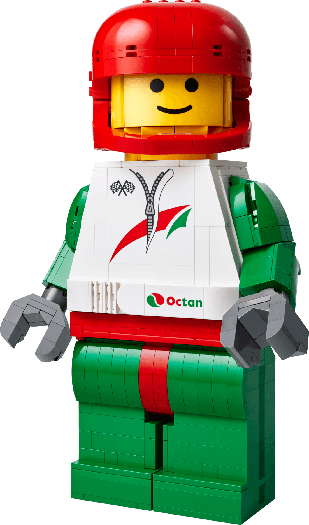 Grote minifiguur van een coureur LEGO-set