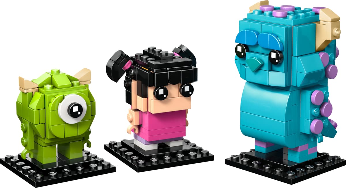 Figuren van Sulley, Mike en Boe LEGO-set