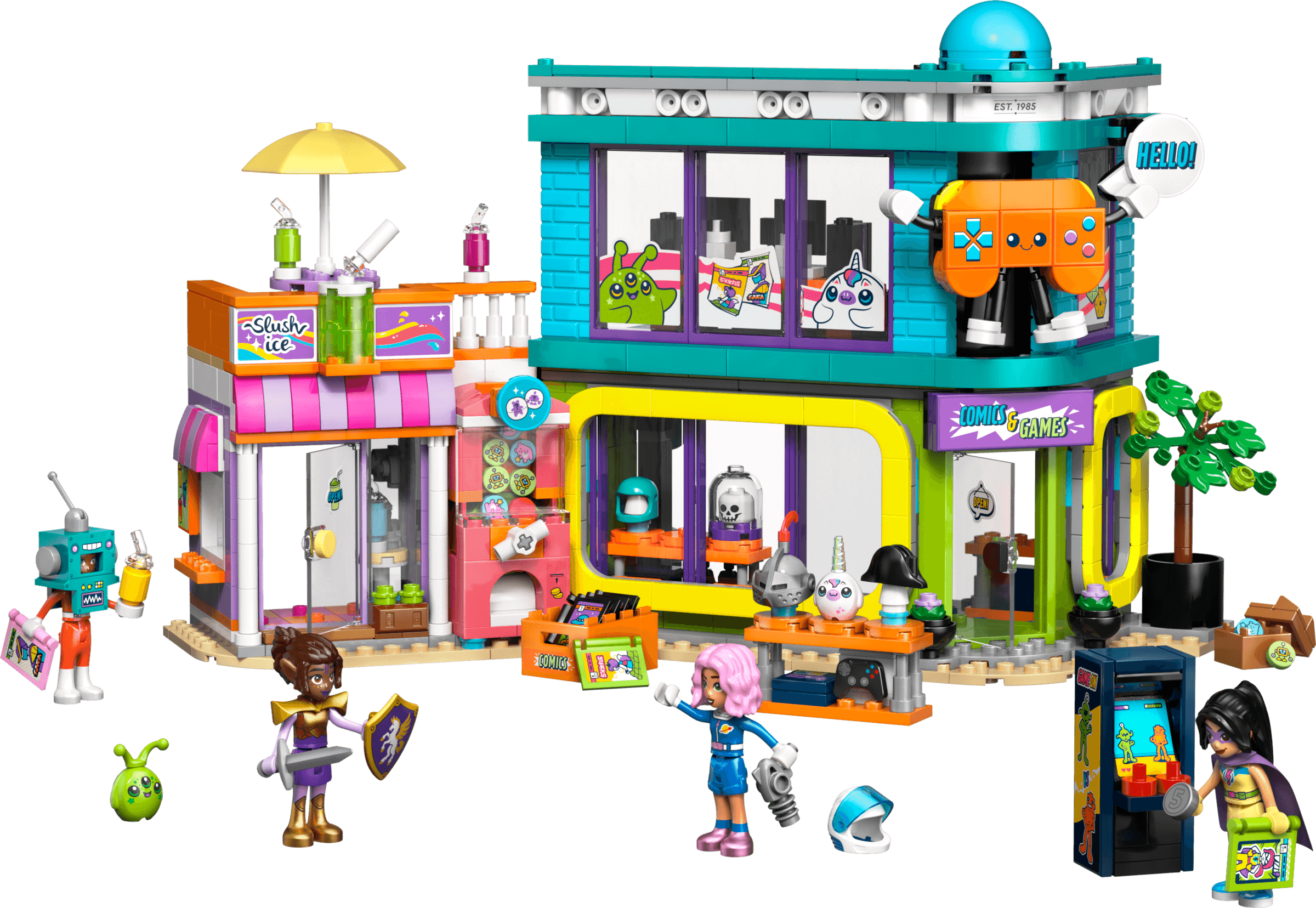 Stripboeken- en gamewinkel LEGO-set