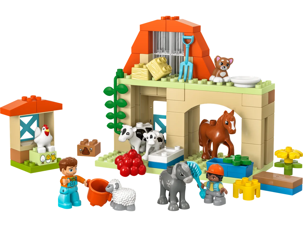 Dieren verzorgen op de boerderij LEGO-set
