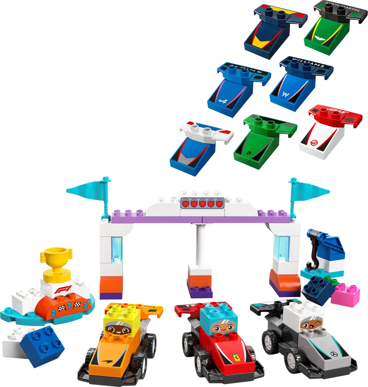 F1 team racewagens en coureurs LEGO-set