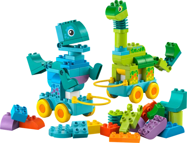 3-in-1 dinosaurussen op wielen LEGO-set
