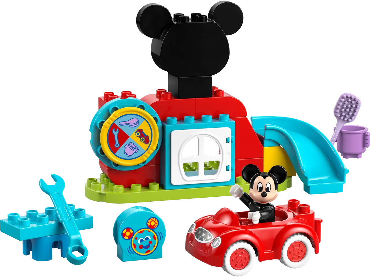 Mickey Mouse clubhuis en auto LEGO-set