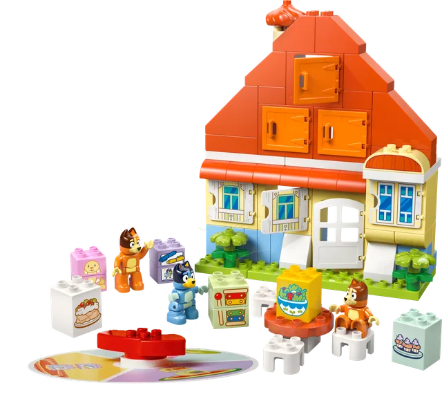 Huis van Bluey en haar familie met geheugenspel LEGO-set