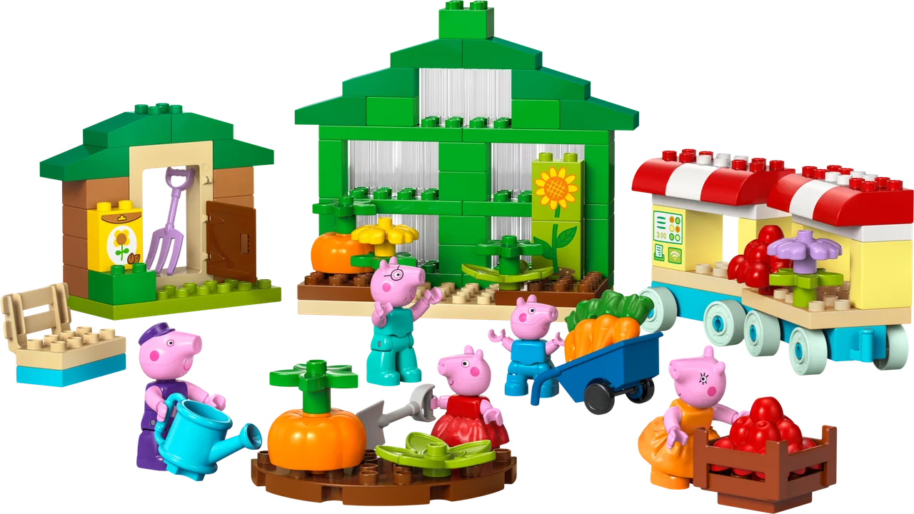 De tuin en kas van Opa Big LEGO-set
