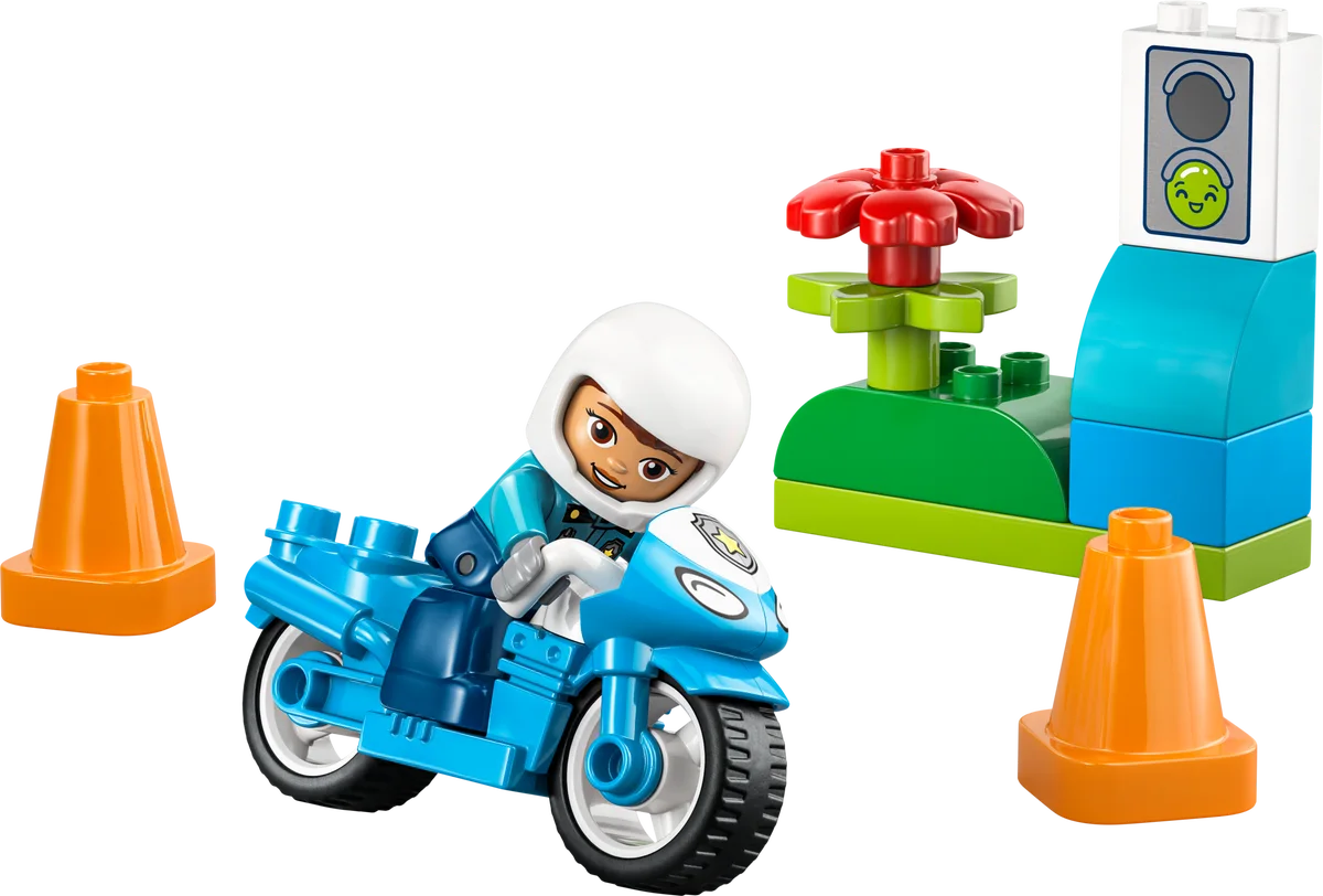 Blauwe politiemotor LEGO-set