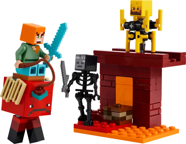 De lavastrijd in de Nether LEGO-set