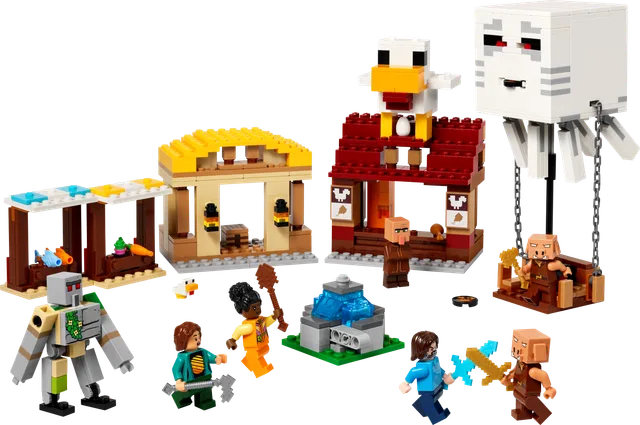 De Ghast-ballon aanval op het dorp LEGO-set