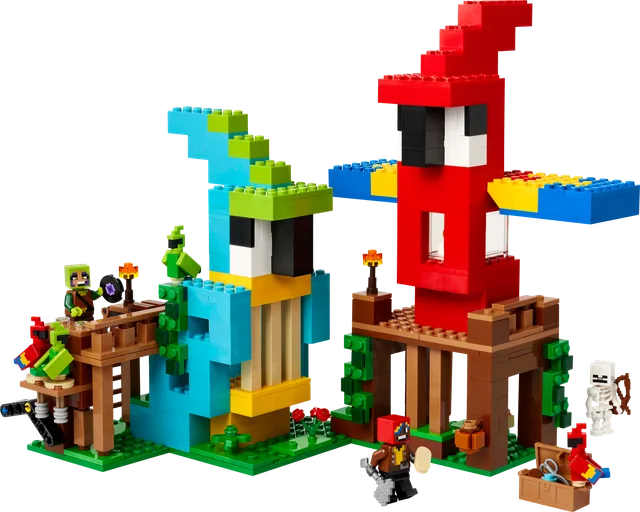 De papegaaienhuizen LEGO-set