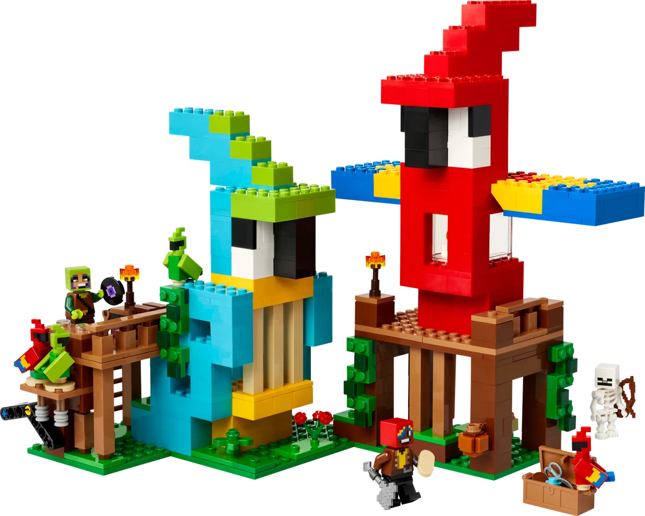 De papegaaienhuizen LEGO-set