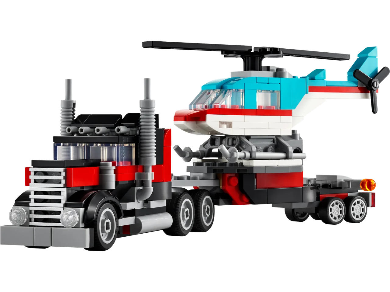 Truck met helikopter LEGO-set
