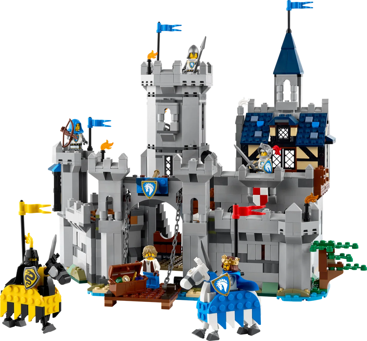 Middeleeuws kasteel met ridders te paard LEGO-set