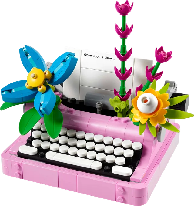 Typemachine met bloemen LEGO-set