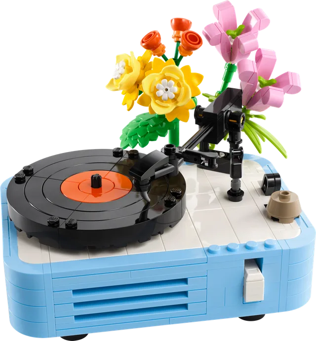 Platenspeler met bloemen LEGO-set