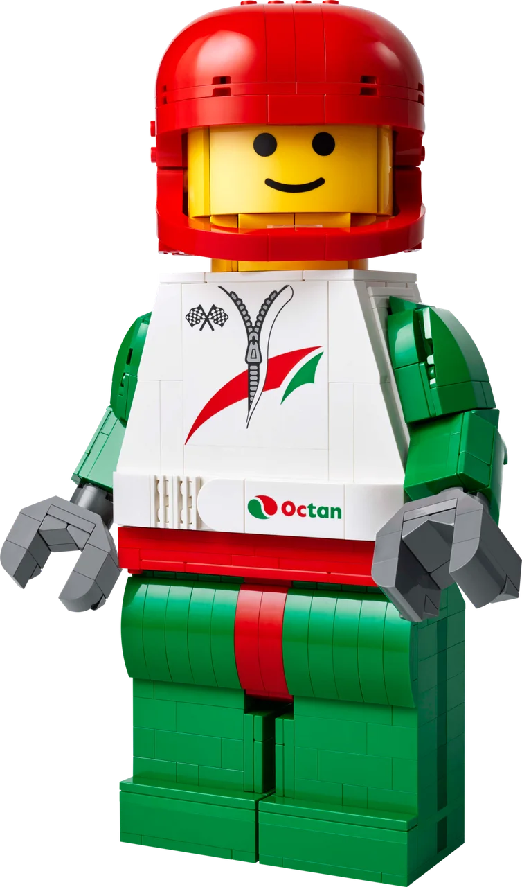 Grote minifiguur van een coureur LEGO-set
