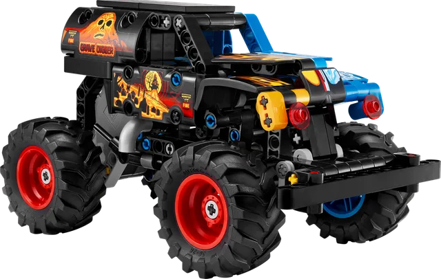 Monster Jam Grave Digger vuur en ijs LEGO-set