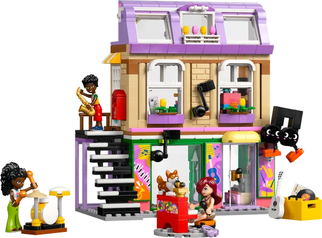 Muziekwinkel en appartement LEGO-set