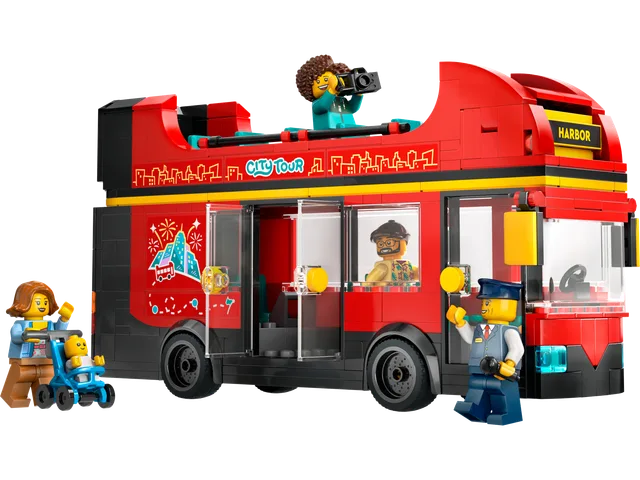 Toeristische rode dubbeldekker LEGO-set