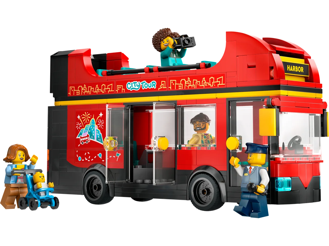 Toeristische rode dubbeldekker LEGO-set