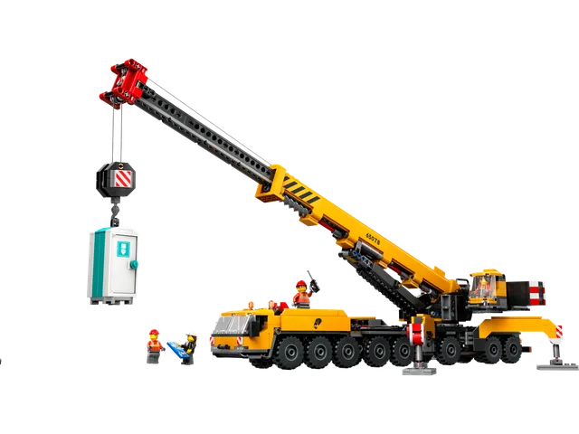 Yellow Mobile Construction Crane LEGO-set