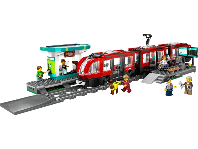 Stadstram en station LEGO-set