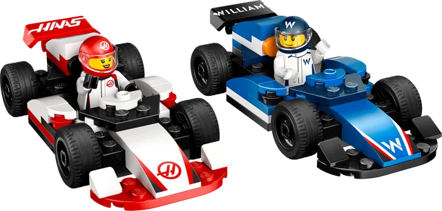 F1 Williams Racing en Haas F1 racewagens LEGO-set