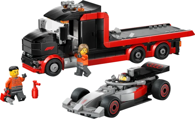 F1 displaytruck met Audi F1 racewagen LEGO-set