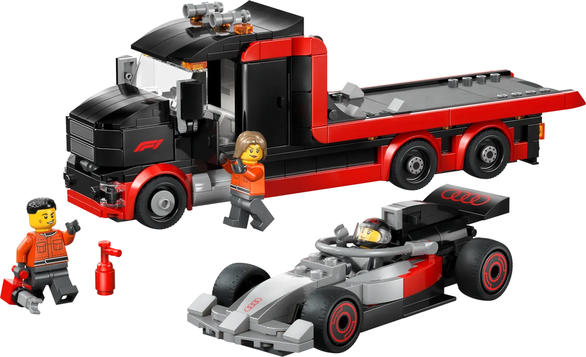 F1 displaytruck met Audi F1 racewagen LEGO-set