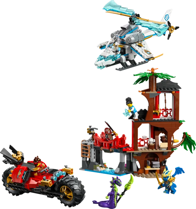 Ninjavoertuigen bij de boomhut LEGO-set