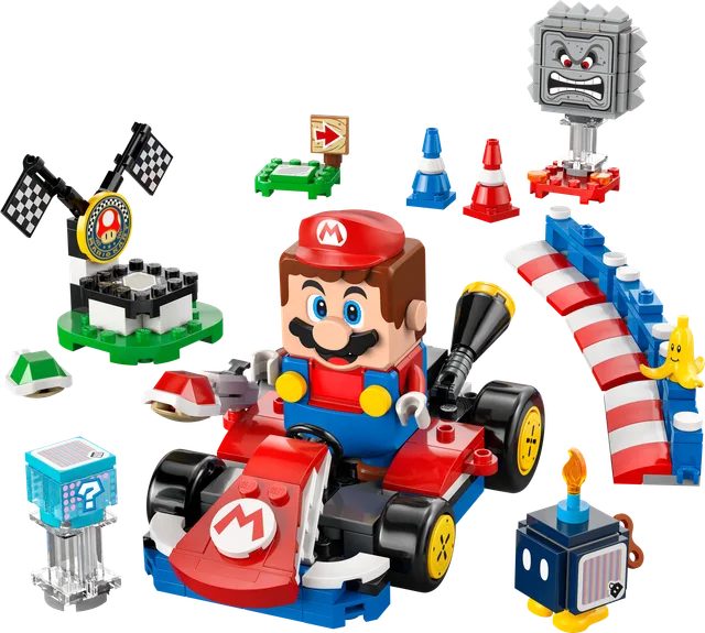 Mario Kart - Interactieve LEGO Mario en standaardkart LEGO-set