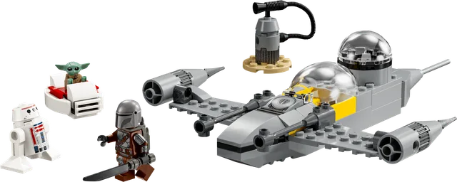 Mando en Grogu's N-1 Starfighter LEGO-set