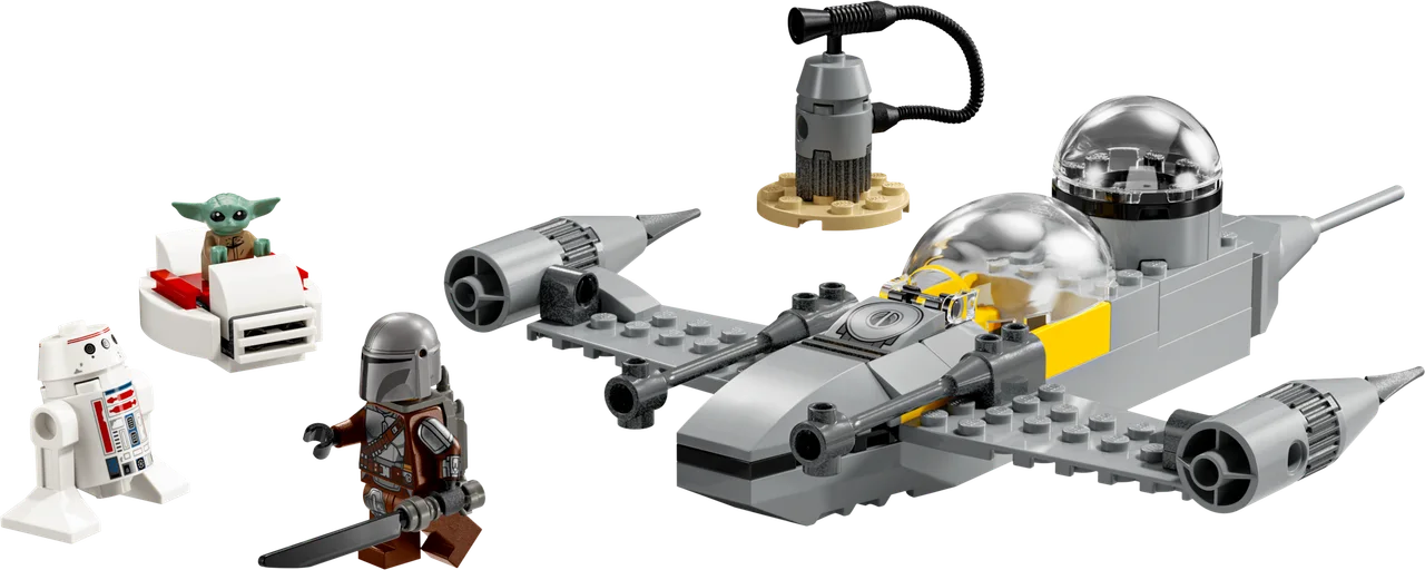 Mando en Grogu's N-1 Starfighter LEGO-set