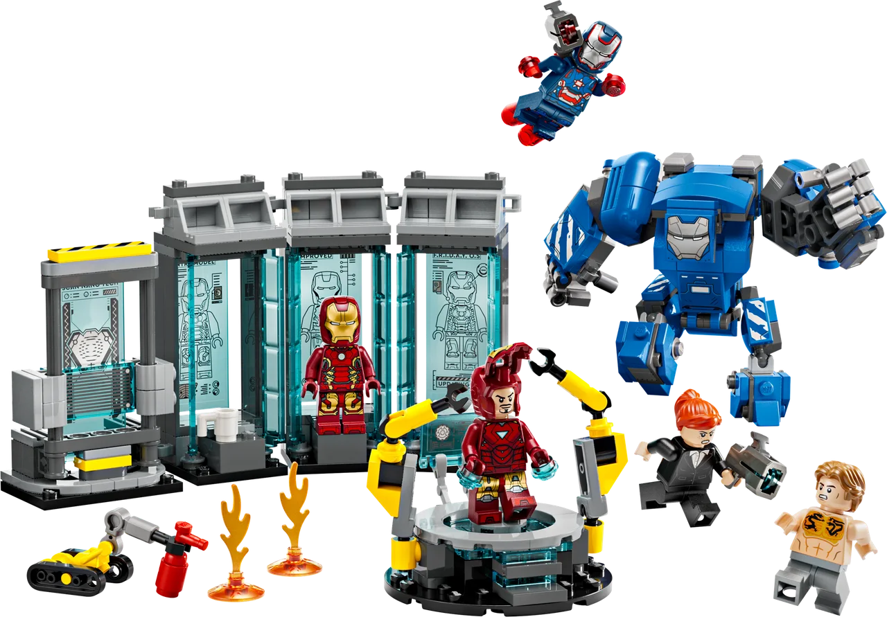Iron Mans laboratorium: harnasruimte LEGO-set