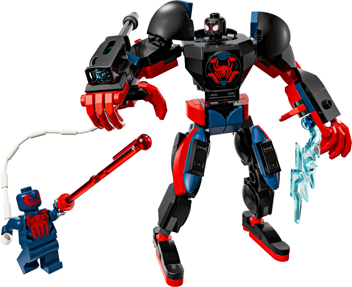 Miles Morales mecha vs. Spider-Man 2099 LEGO-set