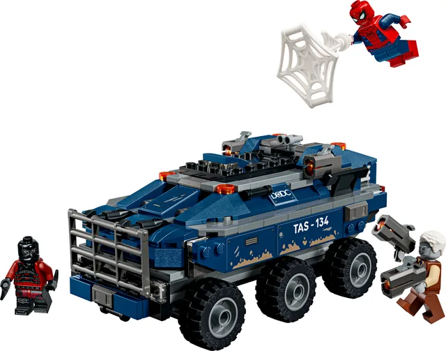 Spider-Man achtervolging van gevangenistransport LEGO-set