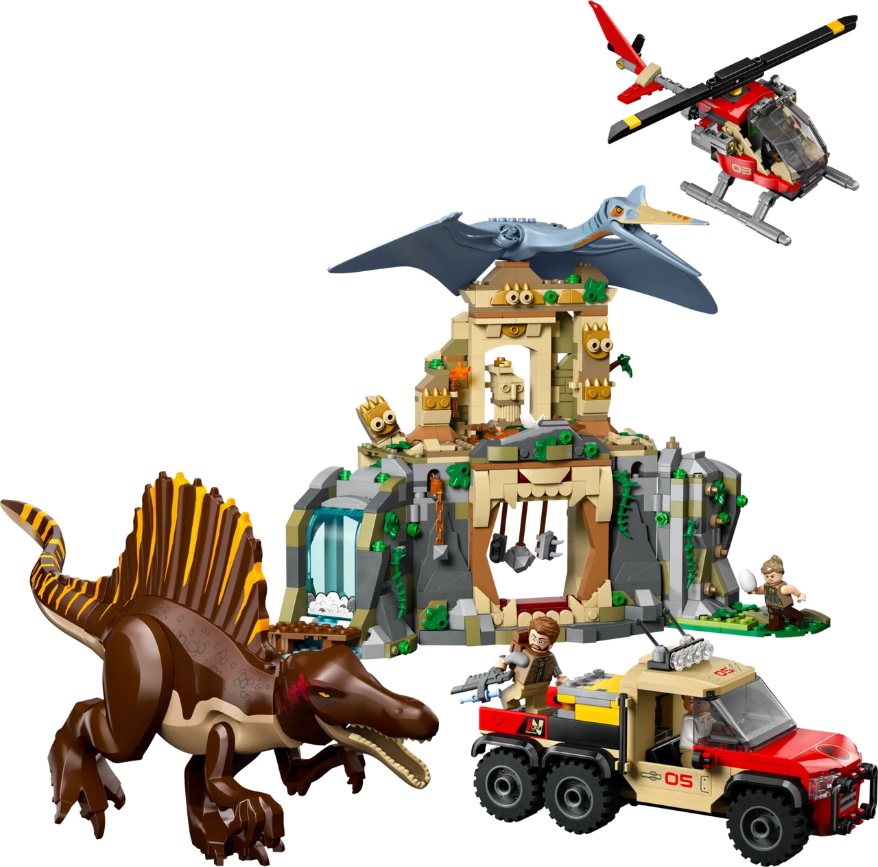 Spinosaurus en Quetzalcoatlus luchtmissie LEGO-set