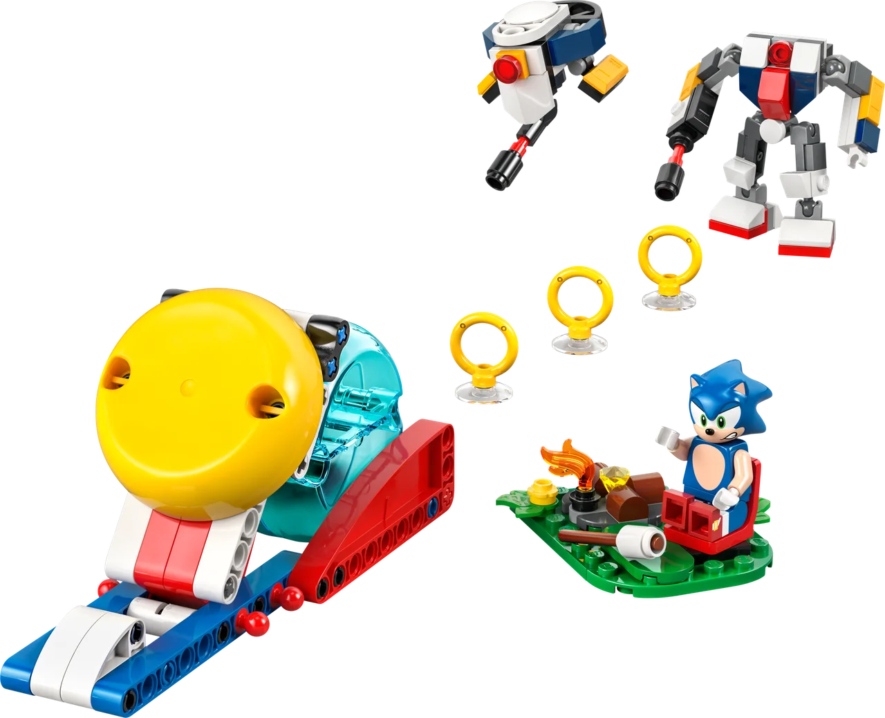Sonics krachtmeting bij het kampvuur LEGO-set